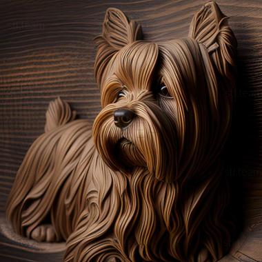 3D модель Йоркширський терєр собака (STL)